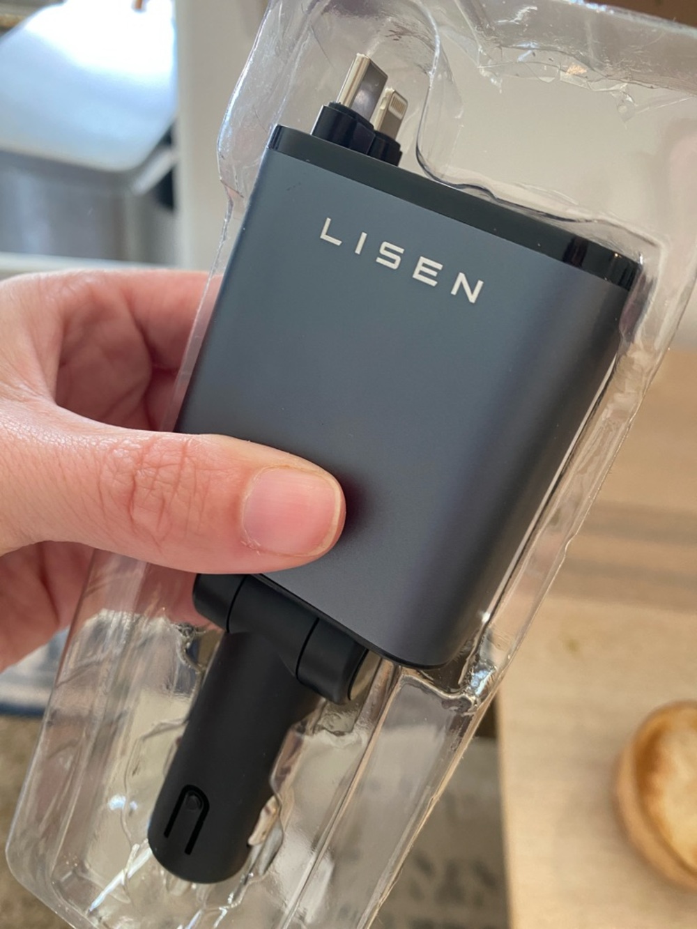 Gray USB Car Charger Combo